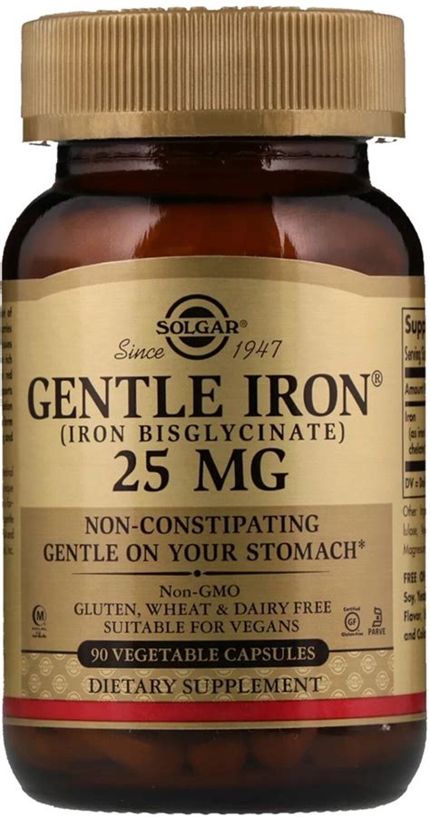 Хелатное Железо Gentle Iron, 25 мг, 90 капсул (33984012493) – фото ...