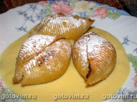 Ракушки с пряной ореховой начинкой. Рецепт с фото