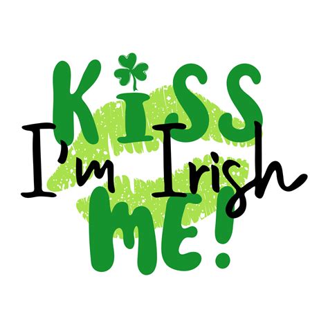 Kiss Me Im Irish Handwritten Holiday Quote 22168203 Vector Art At