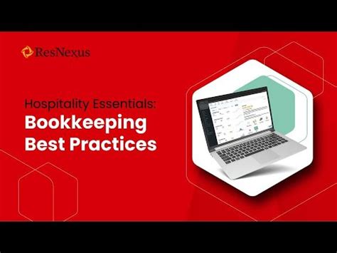 Hospitality Essentials Bookkeeping Best Practices Youtube