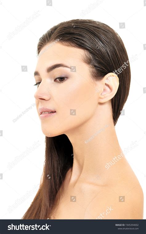 Portrait Beautiful Naked Brunette Girl Light Stock Photo 1945394002 Shutterstock