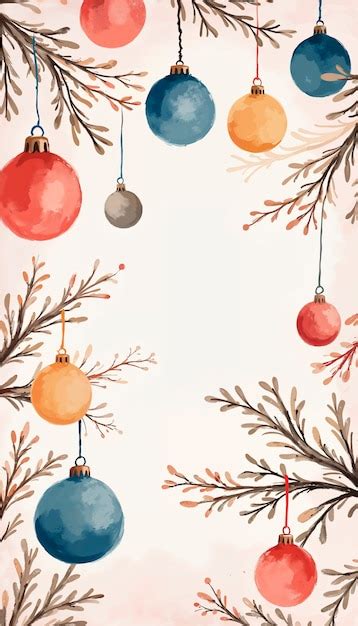 Ilustração de fundo de baubles de Natal imagem gerada IA