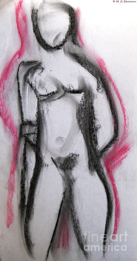 Abstract Nude With Red Painting By M C Sturman Fine Art America