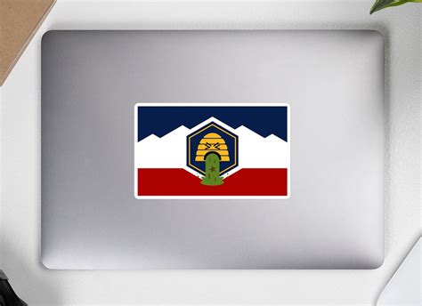 New Utah Flag Puke Emoji Stickers Etsy