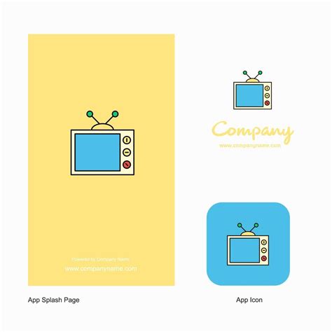 Television Company Logo App Icon And Splash Page Design Creative