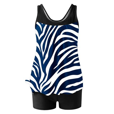 FDGIU Women Conservative Print Bikini Strappy Back Set Two Piece Swimsuits Swimdress Modest