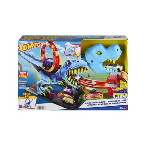 Hot Wheels City T Rex Chomp Down Play Set Toys Toy Street UK