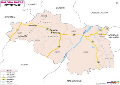 Baloda Bazar District Map