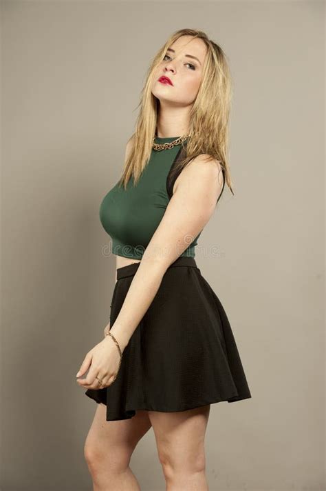 Busty Herrlicher Junger Brunette Stockfoto Bild Von M Dchen Elegant