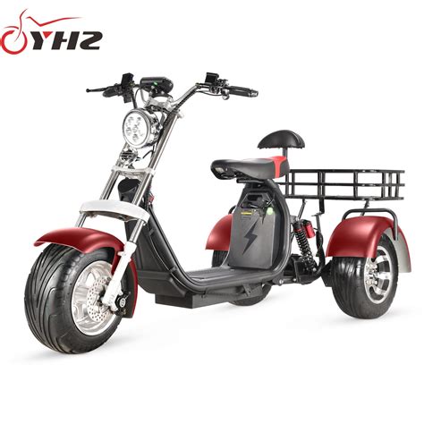 Three-Wheel Electric Scooter with Large Basket and Good Load Capacity ...