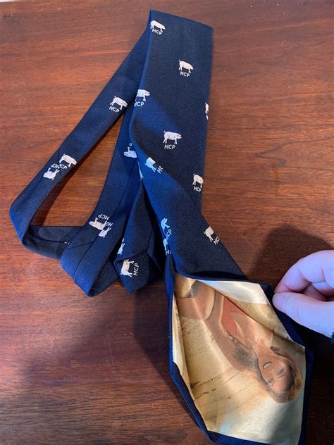 Vintage Peek A Boo Tie Pin Up Girl Nude Naked Etsy