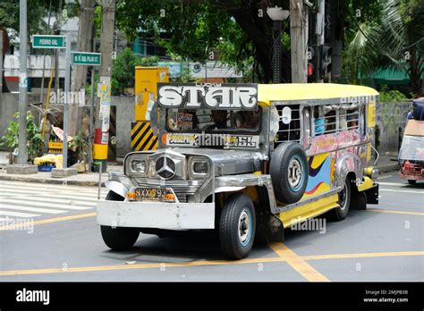 Philippines Manila Colorful Old Jeepney Stock Photo Alamy