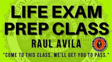 Life Exam Prep Class Raul Avila Life Insurance Exam YouTube