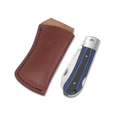 Qsp Worker N690 Lock Back Cf And Blue G10 Handle Qsp Knife