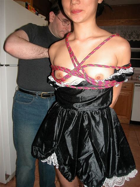 Submissive Maid With Small Tits Kiana Li Gets Tied Up In Rope Bondage CoedCherry