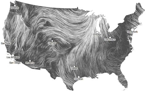 Beautiful Wind Map of USA - Binary Studio