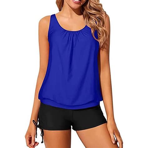 Bikini Femme 2 Pièces Taille Haute Push Up Rembourré Maillot De Bain Sexy Plage Vacances