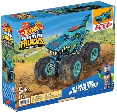 Hot Wheels Mega Construx Monster Trucks Mega Wrex Set Mattel Toywiz