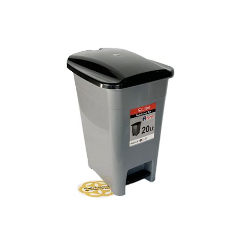 Ведро для мусора с педалью 20 Л, пластик, серый Afacan Plastik — Купить ...