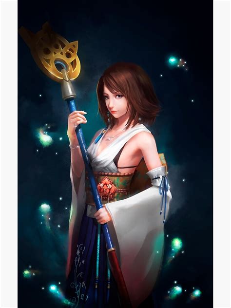 Cute Yuna Final Fantasy X FFX Kimono Yukata Tits Anime Girl Sorcerer Summoner Sexy Lewd