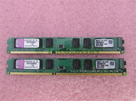 Kingston KVR1333D3N9/2G 4GB 2 x 2GB PC3-10600U DDR3 1333 Desktop LP ...