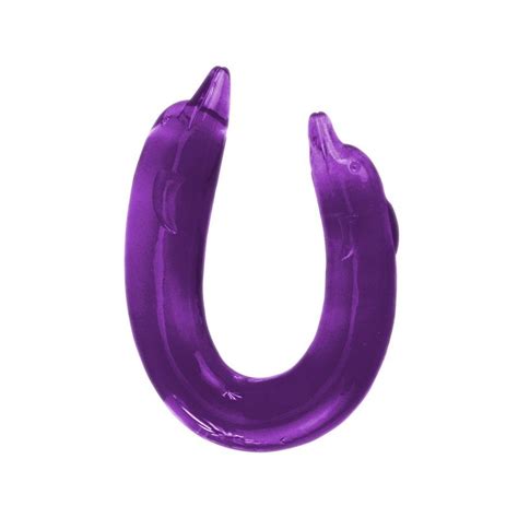 Dildo Duplo Golfinho Roxo