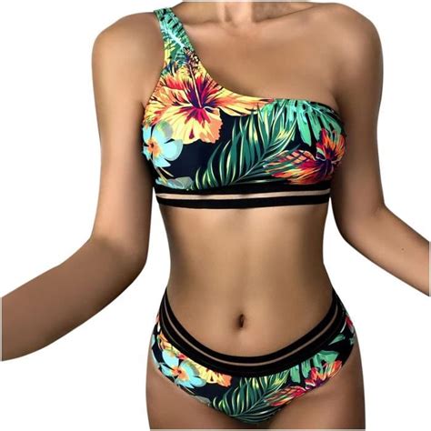 Maillot De Bain Mode Femmes Imprimé Bikini Push Up Rembourré Beachwear TSF210311024GNS