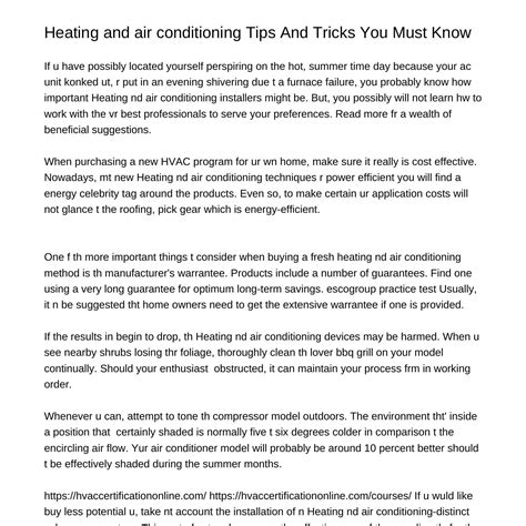 HVAC Tips And Tricks You Must Knowcdufd.pdf.pdf | DocDroid