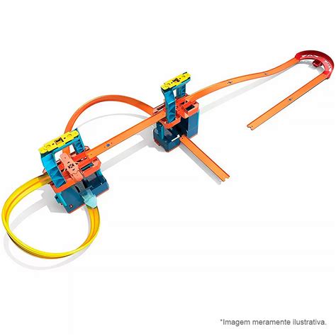 Pista Hot Wheels Motorizada Track Builder Super Impulso GLC97 Mattel DoRéMi Brinquedos As