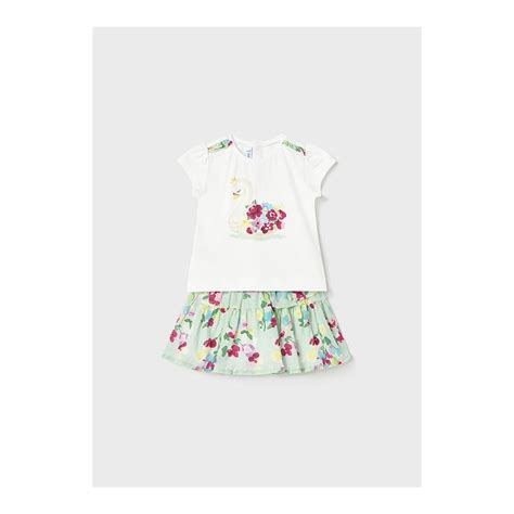 Mayoral Baby Girl Aqua Plumeti Skirt Set