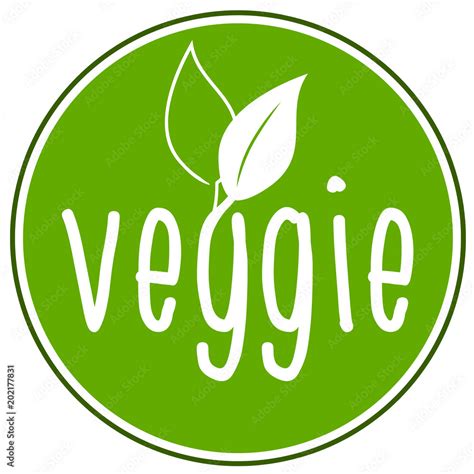 Veggie Vegan Vegetarisch Icon Stock Illustration Adobe Stock