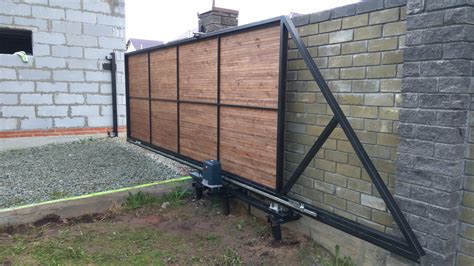 Откатные ворота на винтовых сваях №16 на заказ