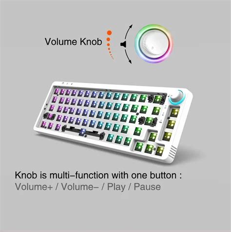 TM680 LK67 RGB HOT Swap Knöpfe mechanische Tastatur Kit Wireless Bluetooth 3 Modus EUR 68 65
