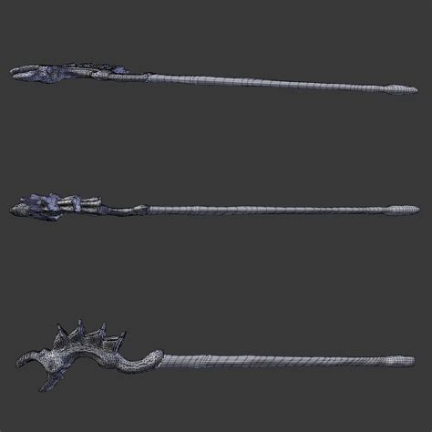 Magic Staff D Model Ds Blend Unknown Fbx Obj Free D