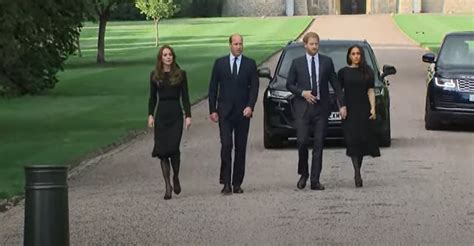 Princes William Harry Greet Sea Of Mourners At Windsor Castle