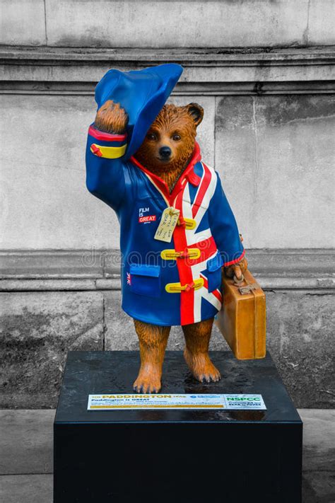 Paddington Bear Stand At Paddington Station London Editorial