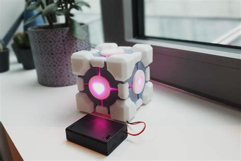 Portal Weighted Companion Cube Aperture Science Resin D Etsy