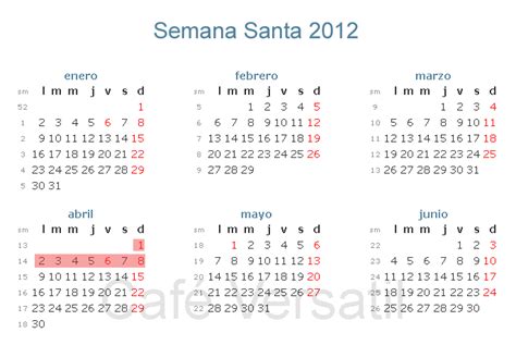 Calendario Con Semanas Numeradas Imagui