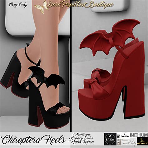 Second Life Marketplace Dpb Chiroptera Heels Red Maitreya Legacy Kupra And Reborn