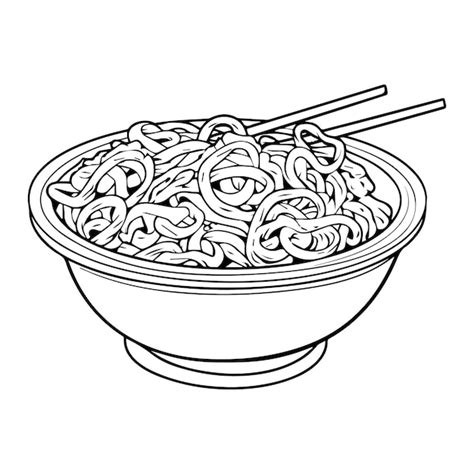 Premium Vector Hand Drawn Delicious Noodles In Doodle Style