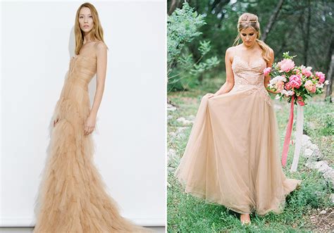 Fugindo do branco Vestido nude é tendência para noivas CLAUDIA