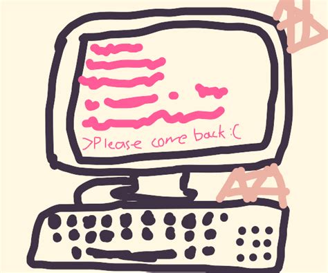 computer awaiting textual input drawception