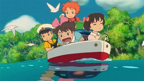 Ponyo Sosuke Kumiko And Karen In Sosukes Pop Pop Boat Youtube