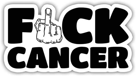 Amazon Jefarik Pcs Fuck Cancer Sticker Cancer Awareness Fighter Warrior Stickers For