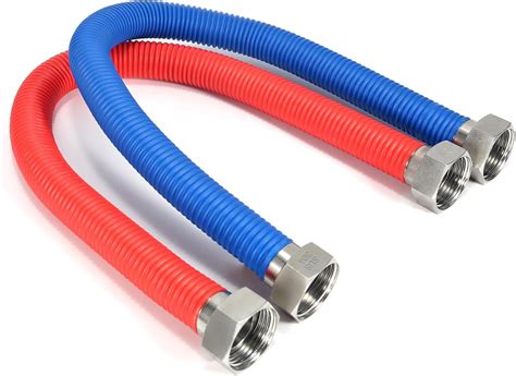 36Inch Flexible Stainless Steel Corrugated Water Heater Connector Flexible Water Line Hot And