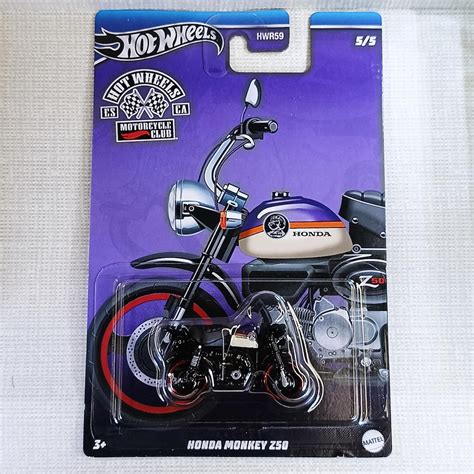 Hot Wheels Motorcycle Club Honda Monkey Z Collectible Model Car