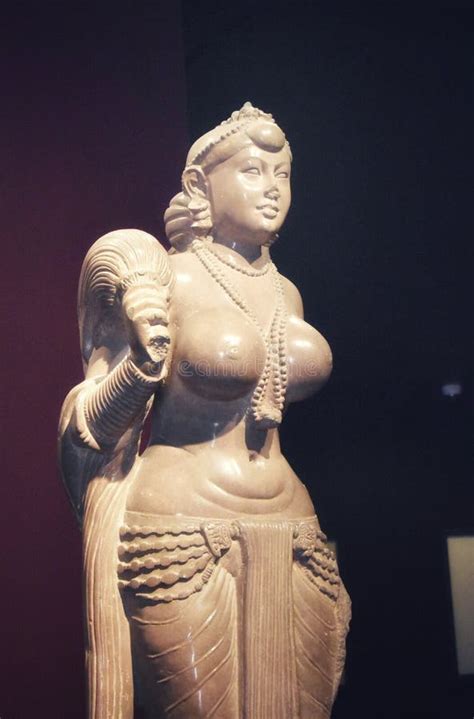 An Ancient Stone Sculpture A Naked Woman Called Didarganj Yakshi Editorial Photography Image