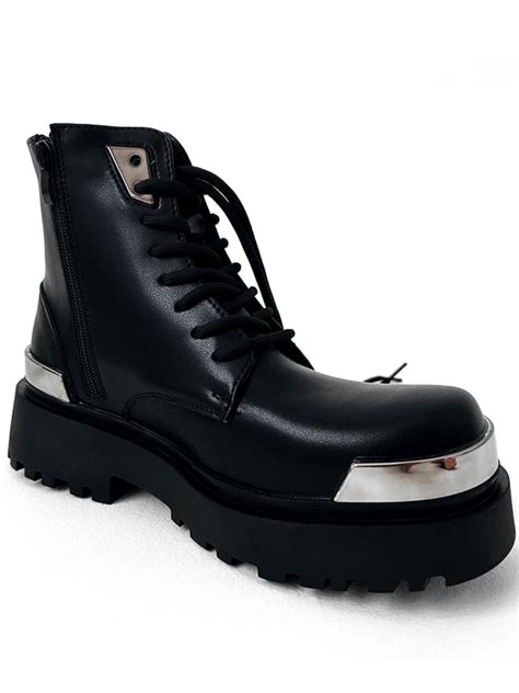 High Top Motorcycle Leather Work Boots Na1126 Nanostudio