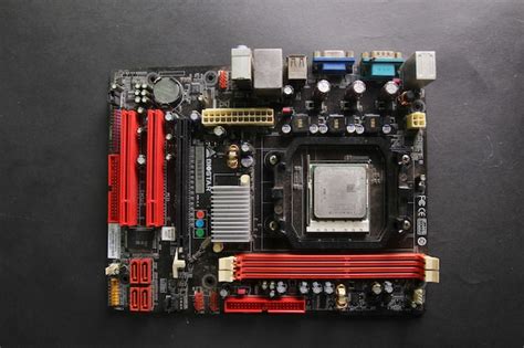 Premium Photo | Computer motherboard components