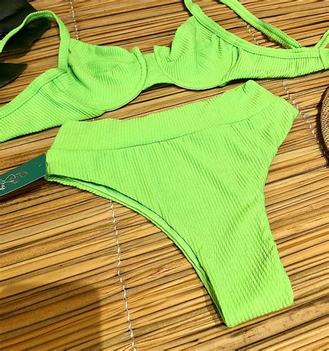 BIQUINI MARINA TRANSP HOT PANTS VERDE NEON Closet Das